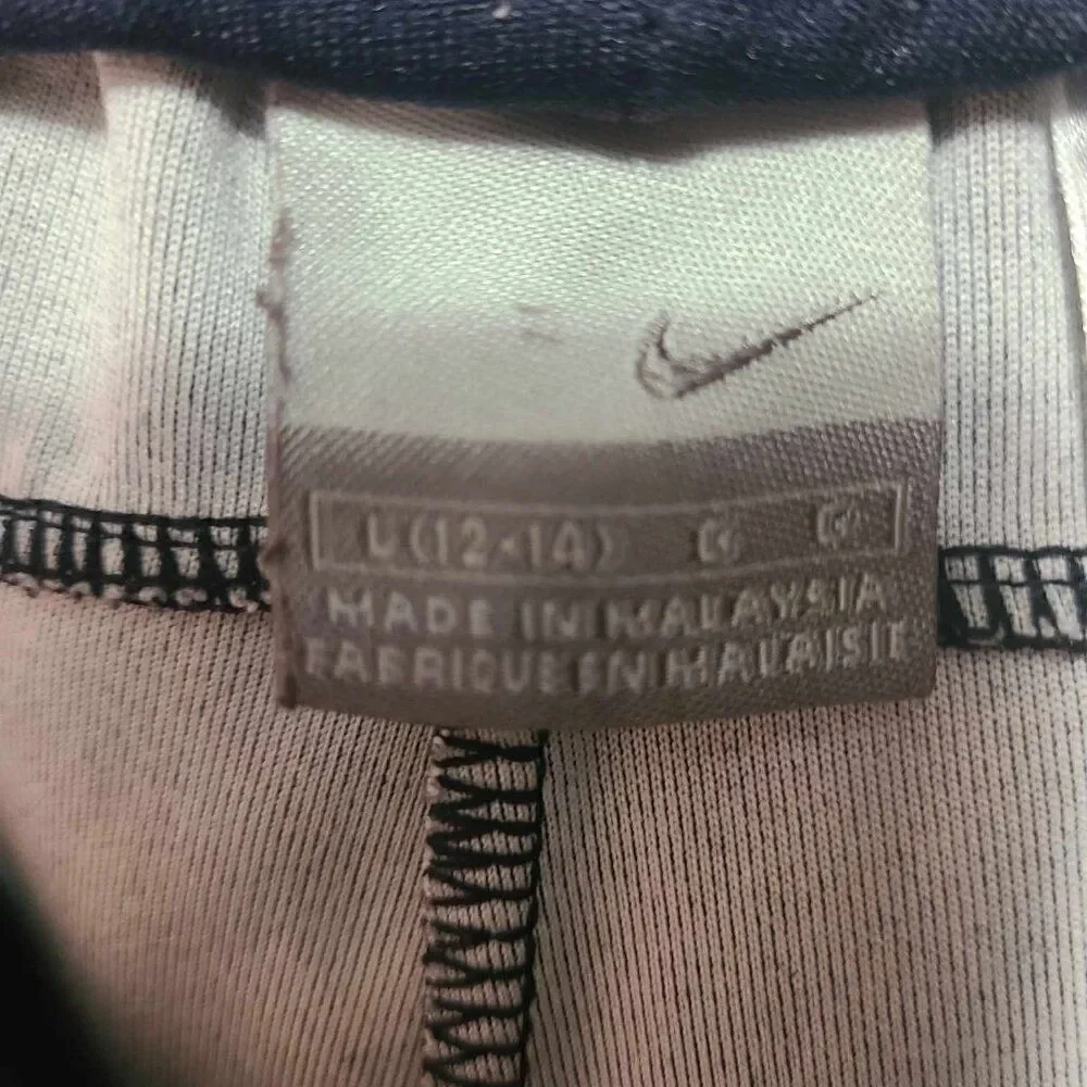 Nike Navy with White Stripe Drawstring Workout Pants size Large